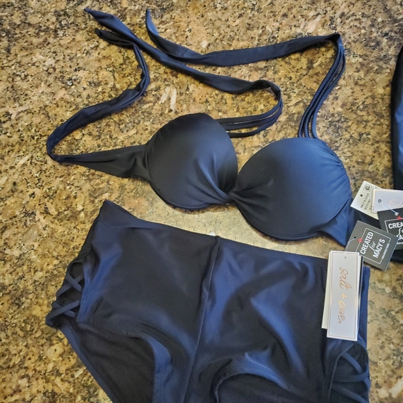 NWT black pushup bikini boyshorts - Picture 4 of 5